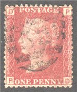 Great Britain Scott 33 Used Plate 158 - PD